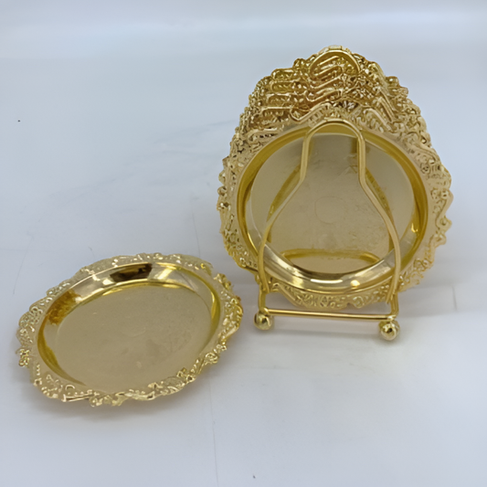 Untersetzer 6-teilig mit Standard FLOWER Gold - Saidi Lebensmitel