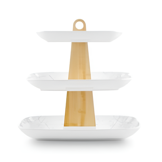 Melamin-Etagere, rechteckig, weiß - Saidi Lebensmitel